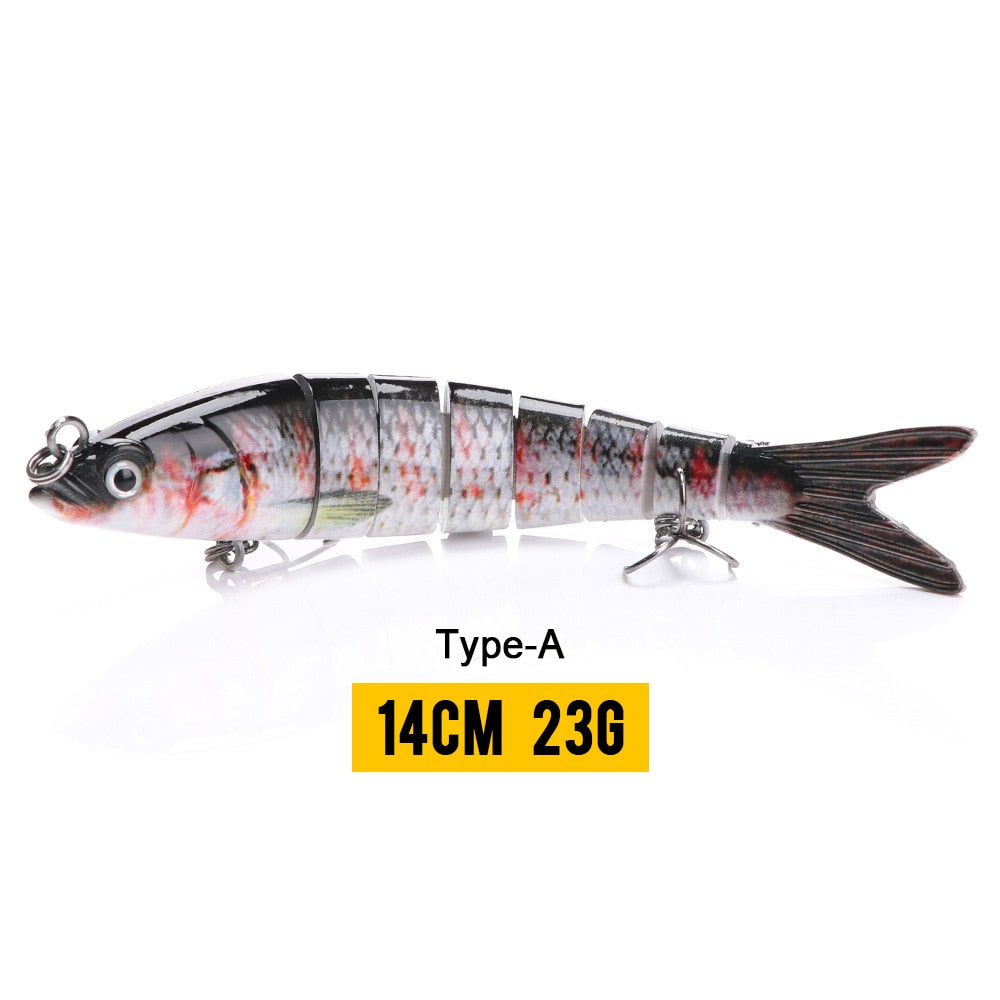 VTAVTA 14cm 23g Sinking Wobblers Fishing Lures Jointed Crankbait Swimbait 8 Segment Hard Artificial Bait For Fishing Tackle Lure