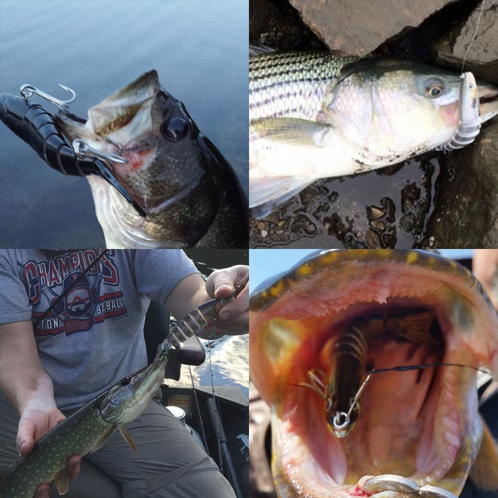 VTAVTA 14cm 23g Sinking Wobblers Fishing Lures Jointed Crankbait Swimbait 8 Segment Hard Artificial Bait For Fishing Tackle Lure
