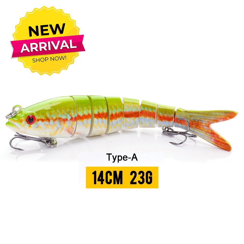 VTAVTA 14cm 23g Sinking Wobblers Fishing Lures Jointed Crankbait Swimbait 8 Segment Hard Artificial Bait For Fishing Tackle Lure