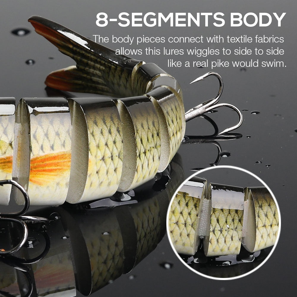 VTAVTA 14cm 23g Sinking Wobblers Fishing Lures Jointed Crankbait Swimbait 8 Segment Hard Artificial Bait For Fishing Tackle Lure