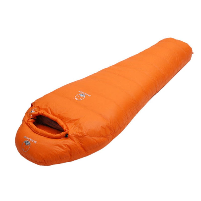 Very warm White goose down filled Adult Mummy style Sleeping bag Fit for Winter Thermal 4 kinds