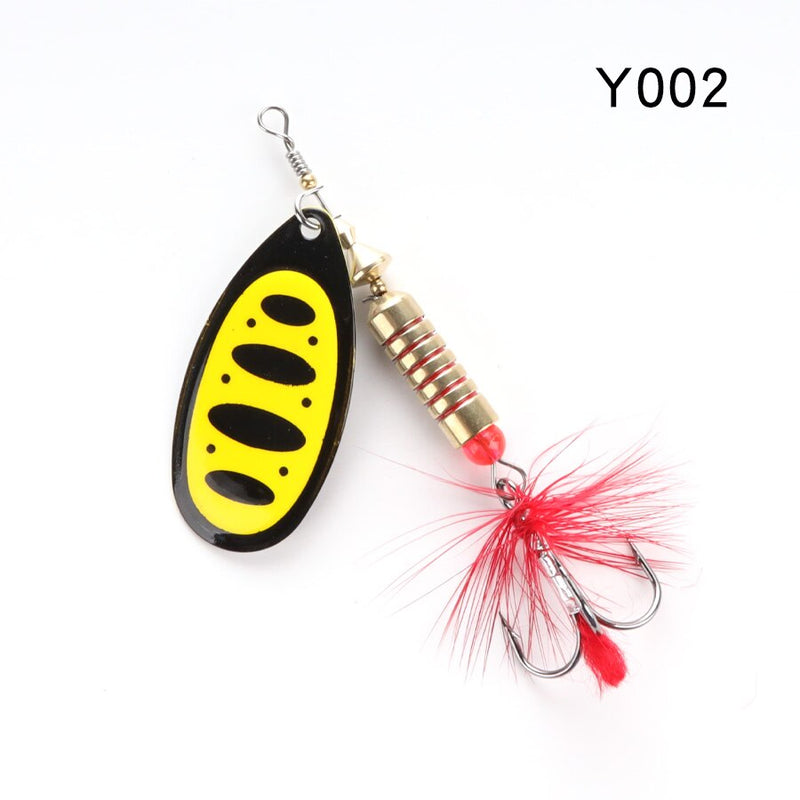 W.P.E Brand Spinner Lure 1pcs 6.5g/10g/13.5g 18 color with Treble Hook Metal Spoon Lure Hard Fishing Lure Fishing Tackle Bait