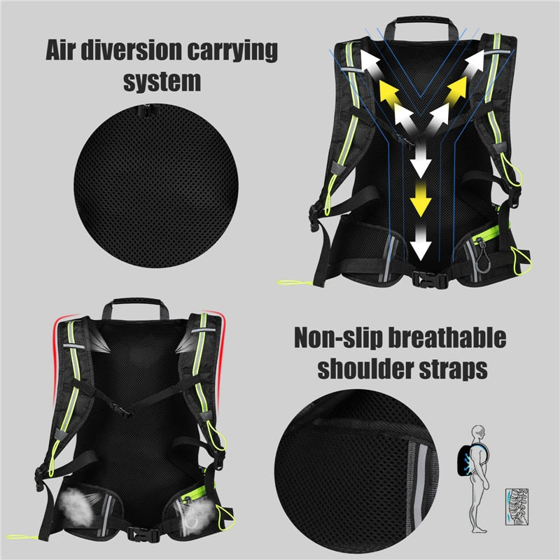 Bicycle Bag Outdoor Waterproof Backpack for Mountaineering, Climbing, Travel, Hiking and Cycling