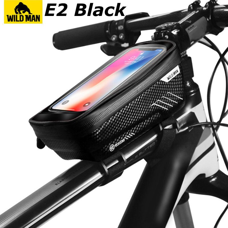 Mountain Bike Bag Rainproof Waterproof MTB Front Bag 6.2inch Mobile Phone Case Bicycle Top Tube Bag