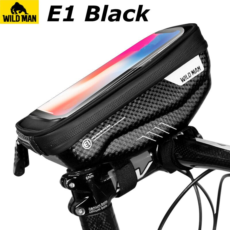 Mountain Bike Bag Rainproof Waterproof MTB Front Bag 6.2inch Mobile Phone Case Bicycle Top Tube Bag