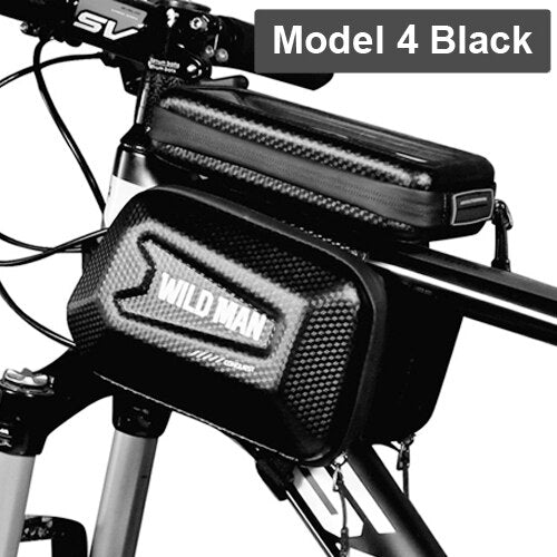 WILD MAN Waterproo Bicycle Phone Bag Top Tube Frame Bag Cycling Front Beam Bag Phone Holder