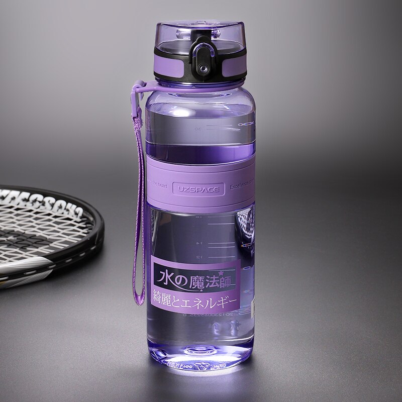 Water Bottles 500/1000ml Plastic Ditect Drinking Sports Bottle Portable Leakproof Transparent