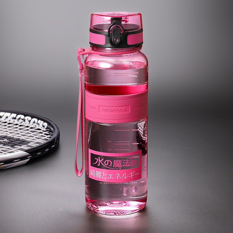 Water Bottles 500/1000ml Plastic Ditect Drinking Sports Bottle Portable Leakproof Transparent