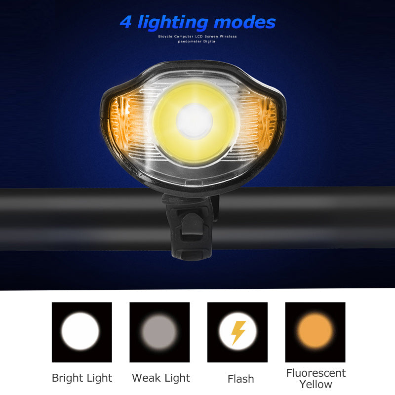 Waterproof Bicycle Light USB Charging Bike Front Light Flashlight Handlebar Cycling Head Light w/