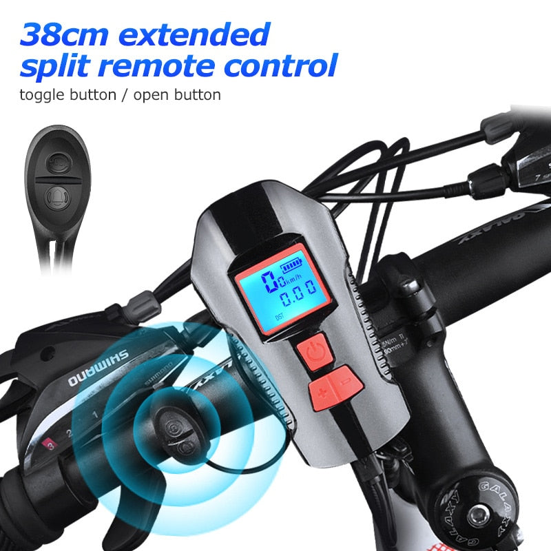 Waterproof Bicycle Light USB Charging Bike Front Light Flashlight Handlebar Cycling Head Light w/