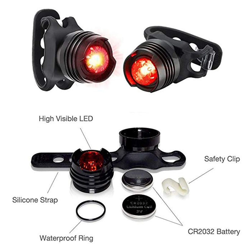Waterproof Bike Bicycle Rear Tail LED Helmet Cycling  FlashLight Safety Warning Lamp Cycling