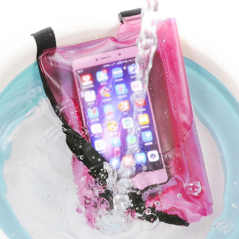 Waterproof Swimming Bag Ski Drift Diving Shoulder Waist Pack Bag Underwater Mobile Phone Bags Case