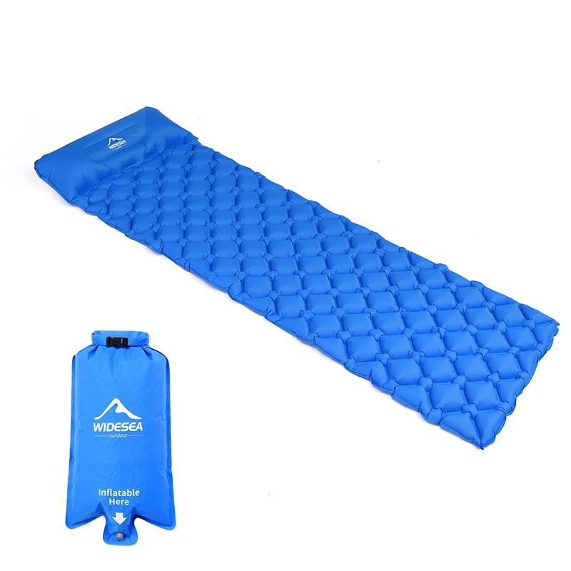 Widesea Camping Sleeping Pad Inflatable Air Mattresses Outdoor Mat Furniture Bed Ultralight