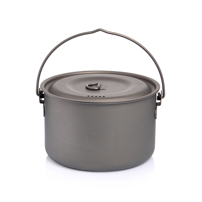 Widesea Camping Tableware Titanium Cookware set tourism cauldron Outdoor Cooking Pot Picnic