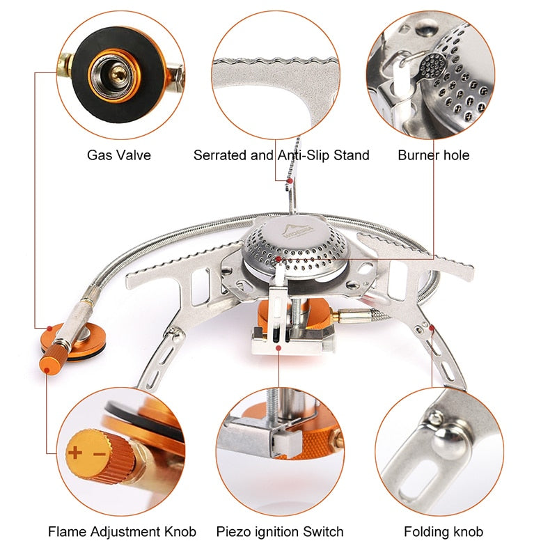 Outdoor Gas Stove Camping Gas burner Folding Electronic Stove