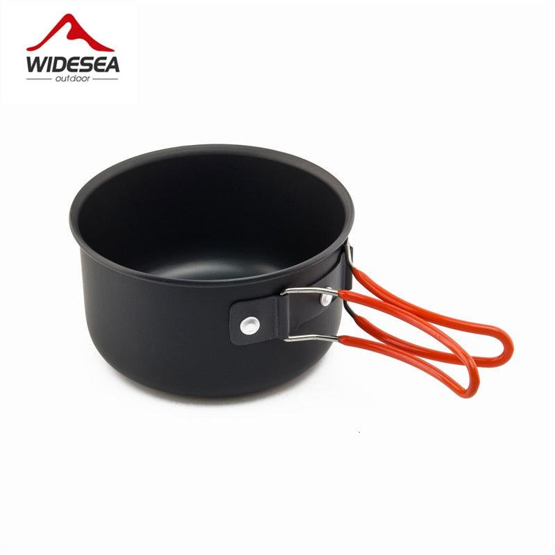 Widesea camping tableware outdoor cooking set camping cookware travel tableware pincin set hiking