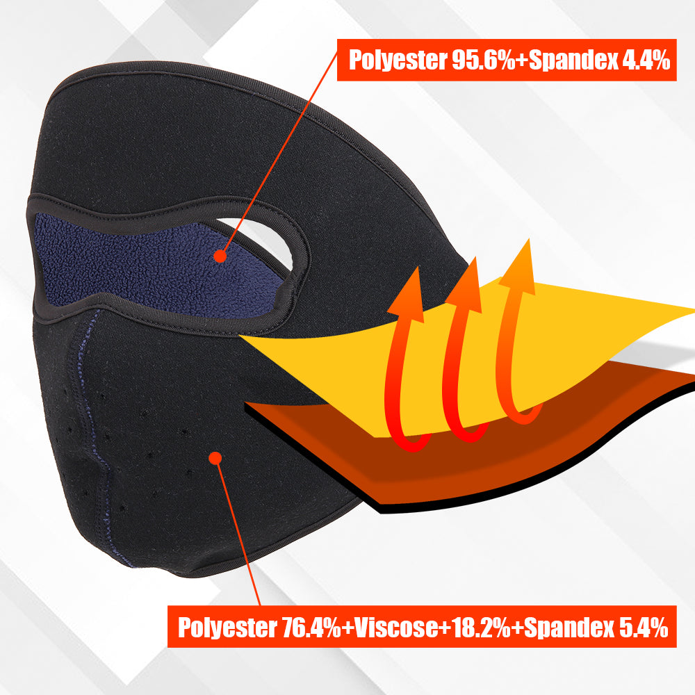 Winter Fleece Bandana Thermal Full Face Mask Adjustable Helmet Liner