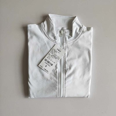 Women Sports Running Long-sleeved Standing-collar Zipper Gymnasium Fast-drying Blouse Women's
