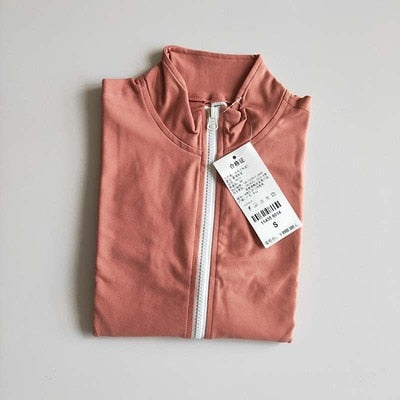 Women Sports Running Long-sleeved Standing-collar Zipper Gymnasium Fast-drying Blouse Women's