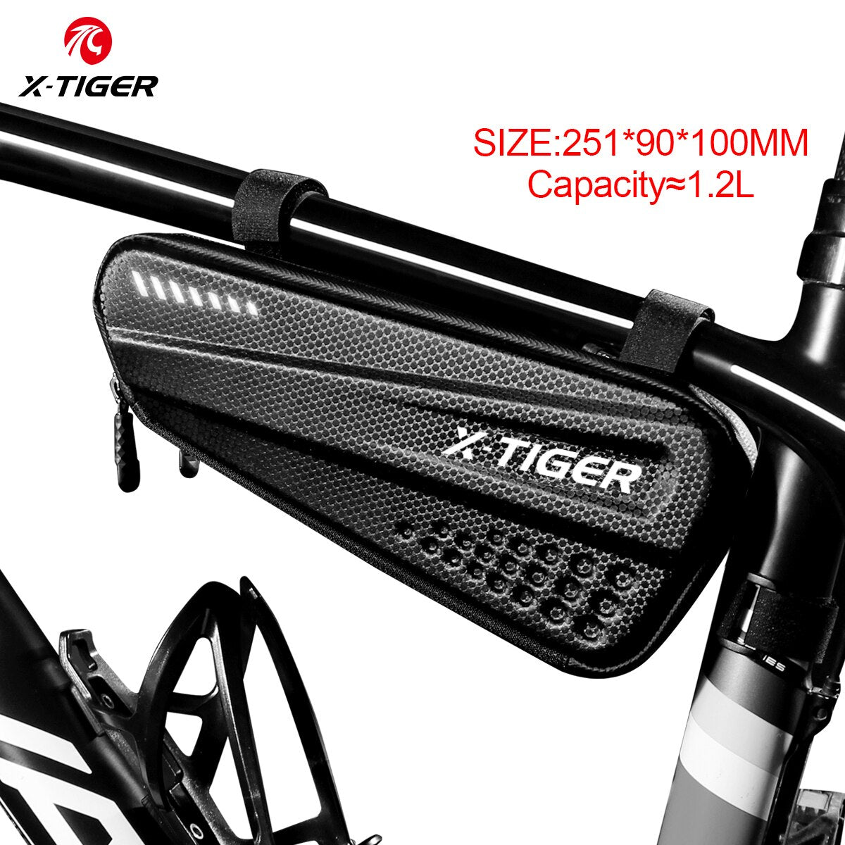 X-TIGER Rainproof Cycling Bag Shockproof Reflective Bike Bag Frame Front Phone Case Touchscreen MTB Bicycle Bag Accessories