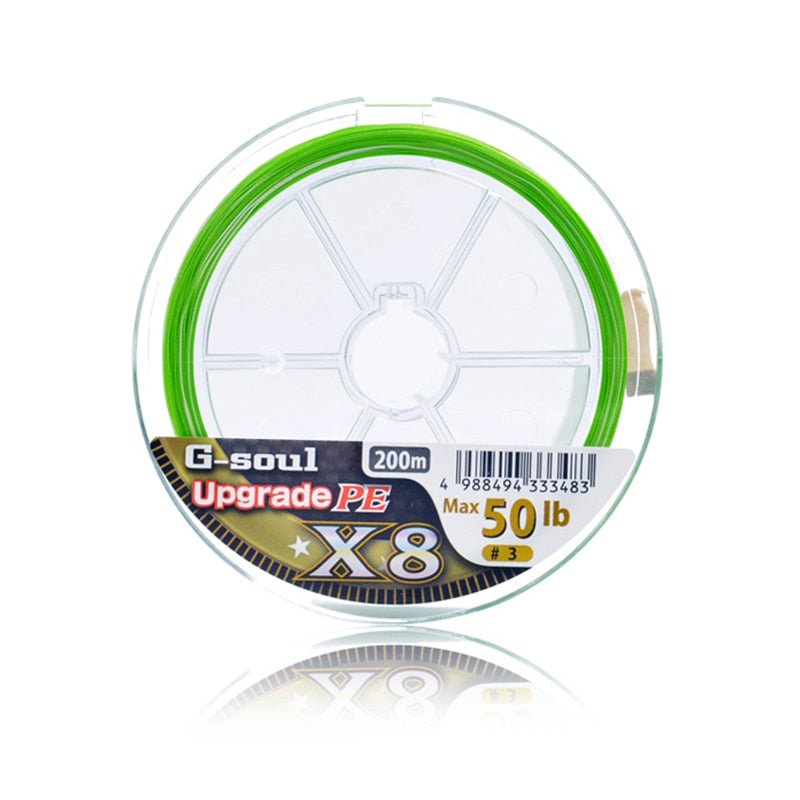 YGK G-SOUL X8 Upgrade Braid Fishing Line 150M 200M Super Strong 8 Strands Multifilament PE line