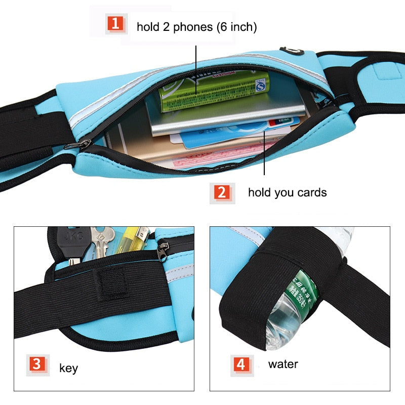 YUYU Waist Bag Belt Bag Running Waist Bag Sports Portable Gym Bag Hold Water Cycling Phone Bag