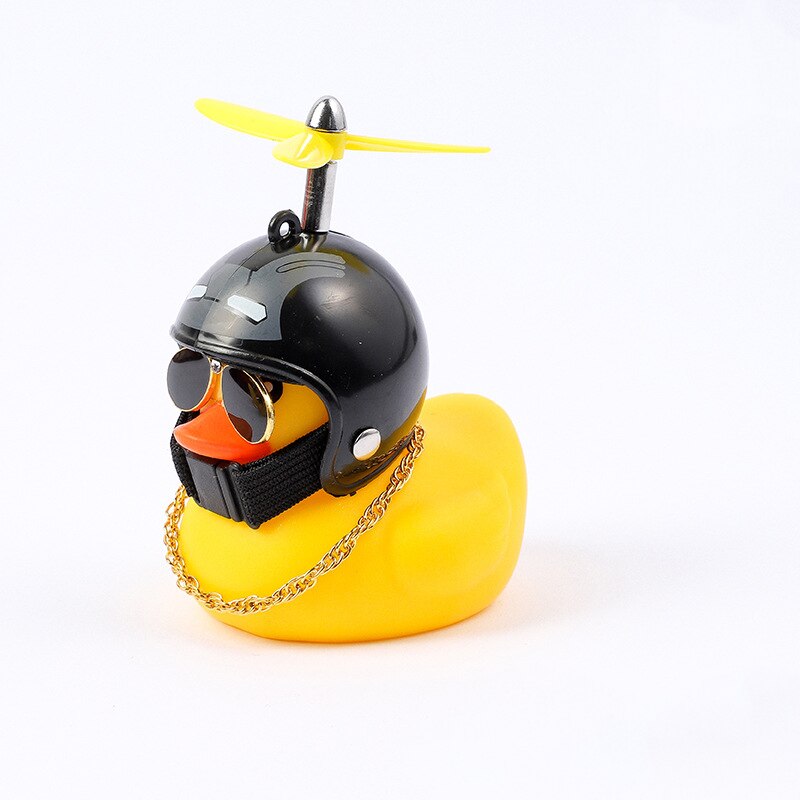 Yellow Duck Bicycle Bell Broken Wind Helmet Duck Bicycle Bells for Cycling with Lights