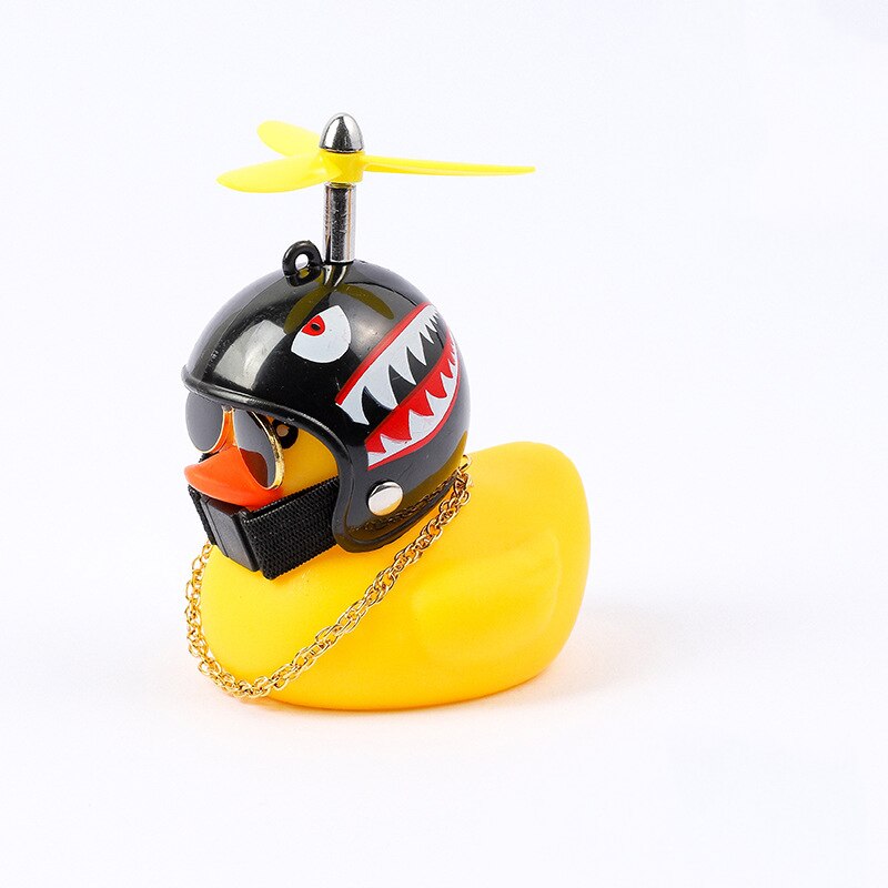 Yellow Duck Bicycle Bell Broken Wind Helmet Duck Bicycle Bells for Cycling with Lights