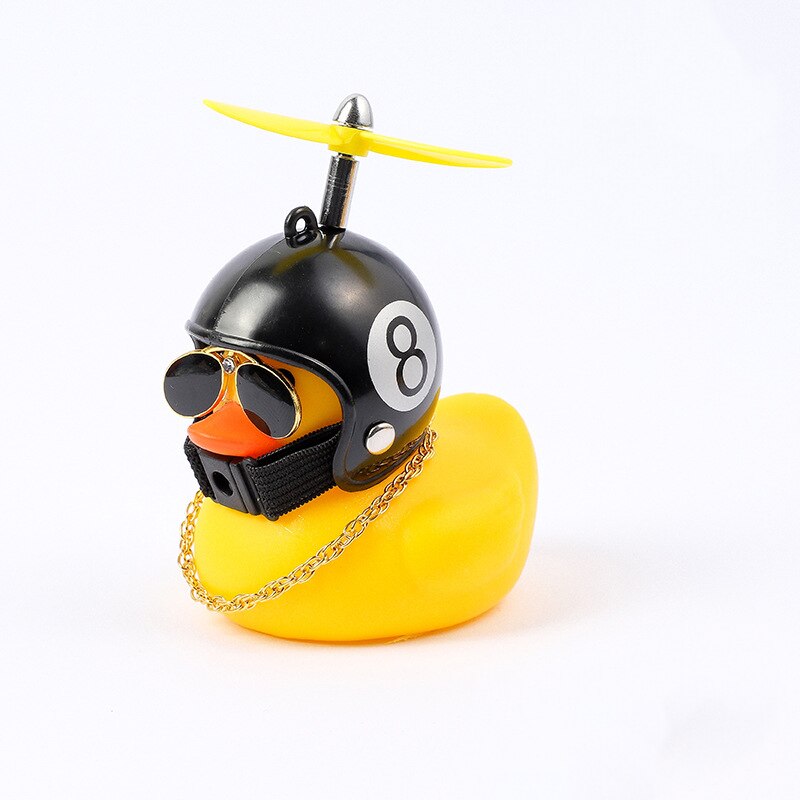 Yellow Duck Bicycle Bell Broken Wind Helmet Duck Bicycle Bells for Cycling with Lights