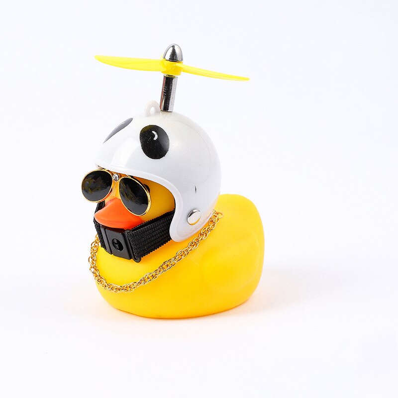 Yellow Duck Bicycle Bell Broken Wind Helmet Duck Bicycle Bells for Cycling with Lights