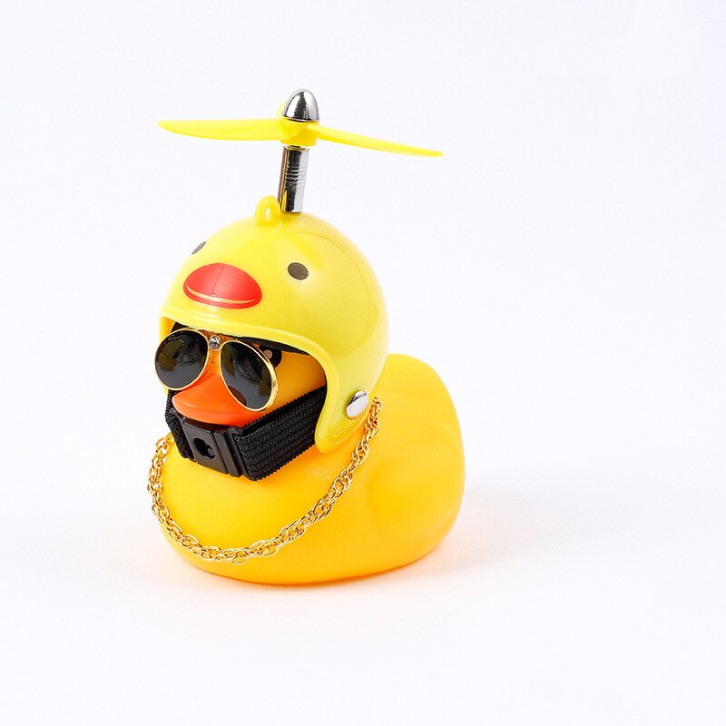 Yellow Duck Bicycle Bell Broken Wind Helmet Duck Bicycle Bells for Cycling with Lights