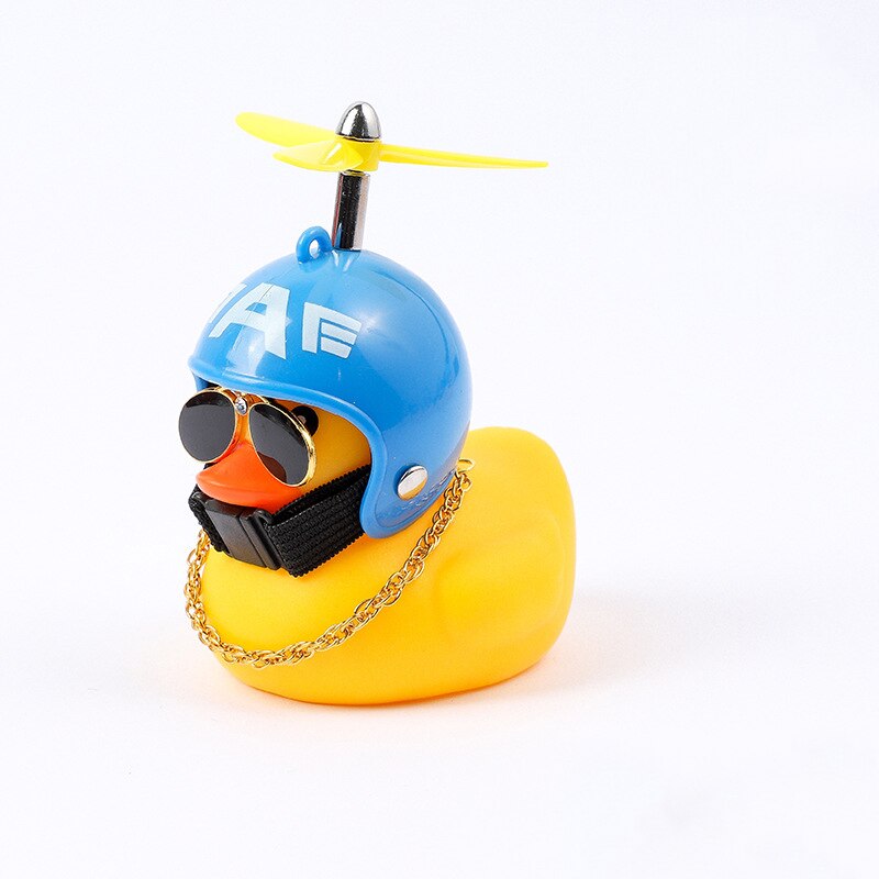 Yellow Duck Bicycle Bell Broken Wind Helmet Duck Bicycle Bells for Cycling with Lights