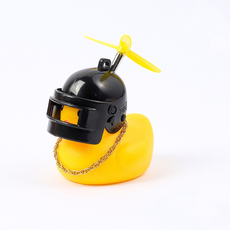 Yellow Duck Bicycle Bell Broken Wind Helmet Duck Bicycle Bells for Cycling with Lights