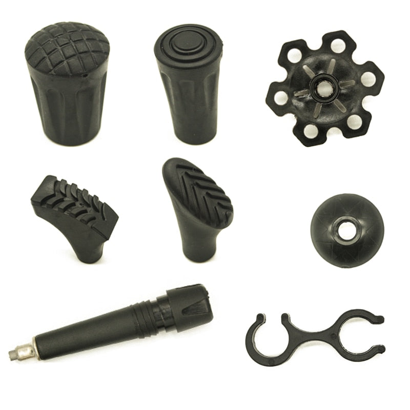 cane climb replacement alpenstock hike protector cap tip rubber basket snow sport Trekking pole